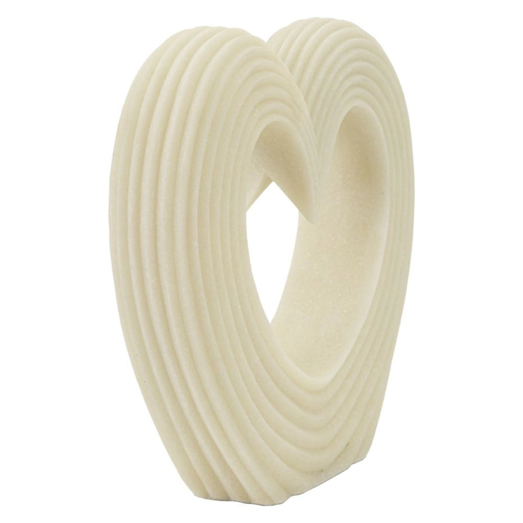 Scultura Cuore 12, Bianco, Poliresina, 30x7x26 cm