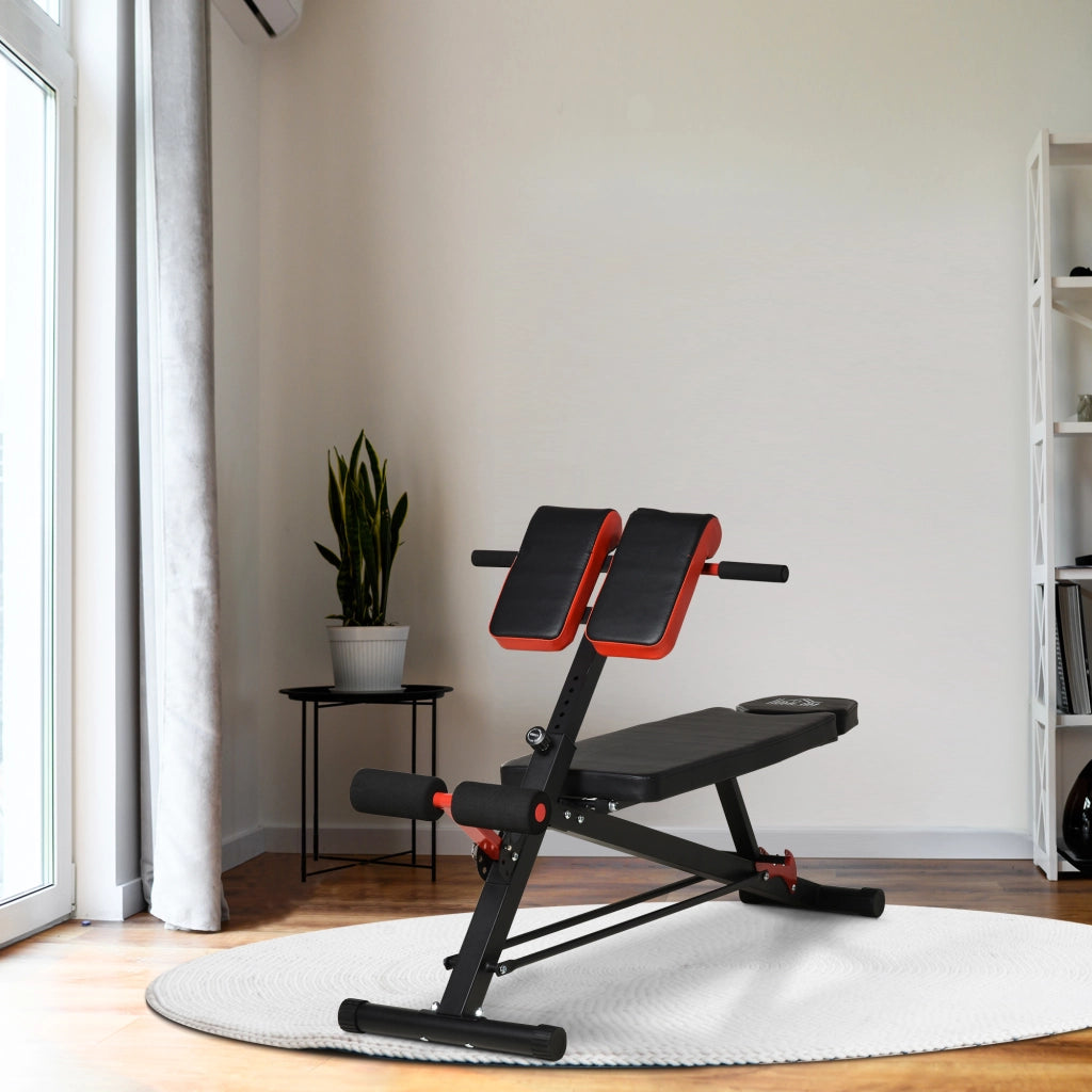 Sgabello da Palestra Multifunzionale ¨C zephmum ¨C Nero 64x146x73,5-85 cm