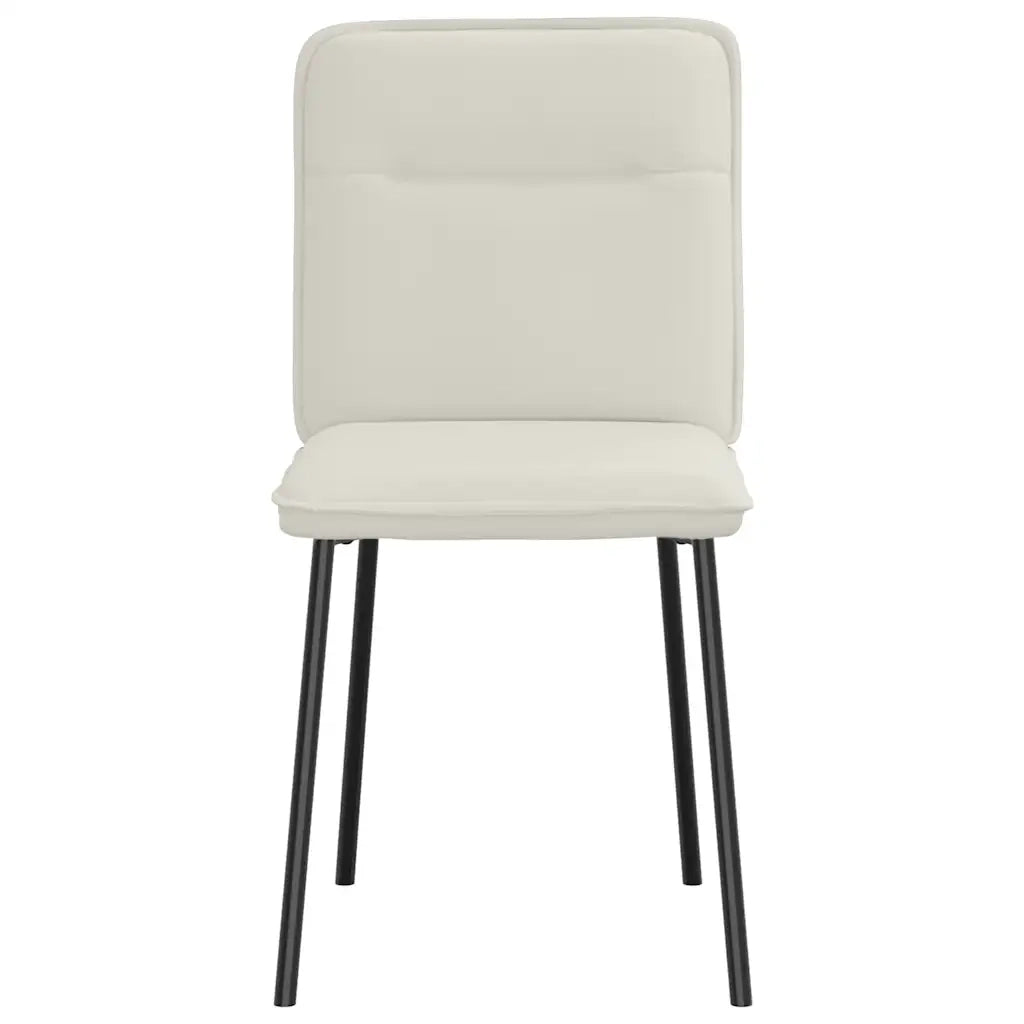 Sedie da Pranzo 6 pz Crema in Velluto 3315588