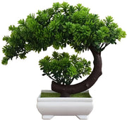Pianta di Bonsai Artificiale, 1 pezzo Pianta di Bonsai Reale Artificiale Pianta di Bonsai con Foglie Artificiale e Mosso Pianta in Vaso per Ufficio/Vensterbank/Tavolo Esterno Decorazione