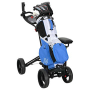 Carrello da golf con sedile Nero Alluminio Pieghevole CFW6376691