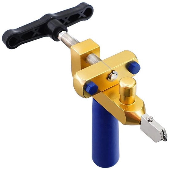 Taglierino per piastrelle 600 mm - Macchina per tagliare piastrelle a mano - Piastrelle in vetro - Specchio - Acciaio inox - Diametro di chiusura regolabile - Taglierino per piastrelle in vetro