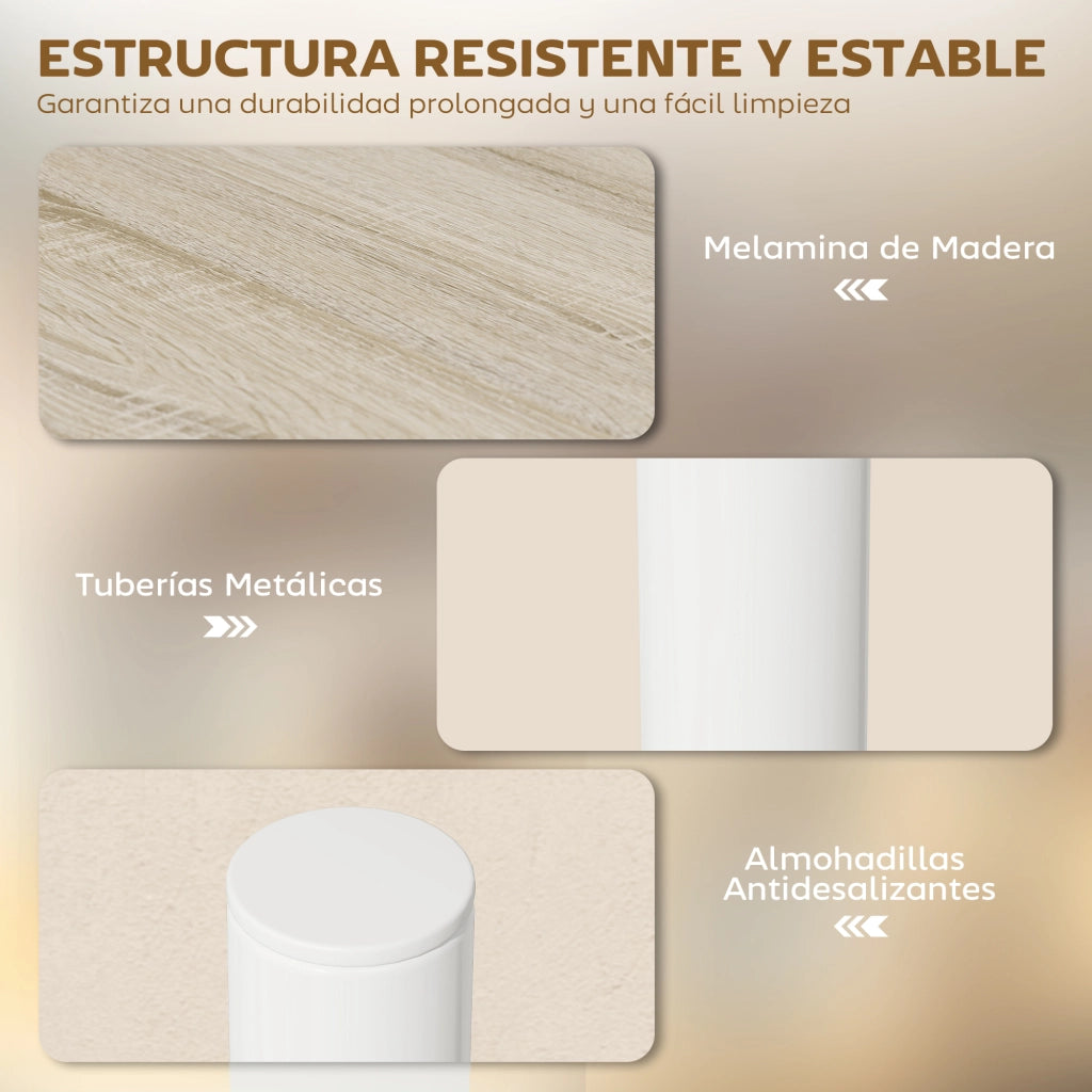 Scaffale a 3 Livelli con Ripiani Girevoli ¨C zephmum ¨C Metallo Naturale 60x30x80 cm