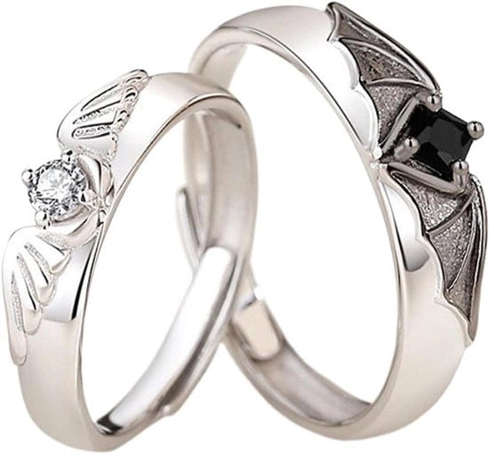 Anello di fidanzamento per uomo e donna, regolabile, anello di matrimonio regalo per moglie uomo amico amica