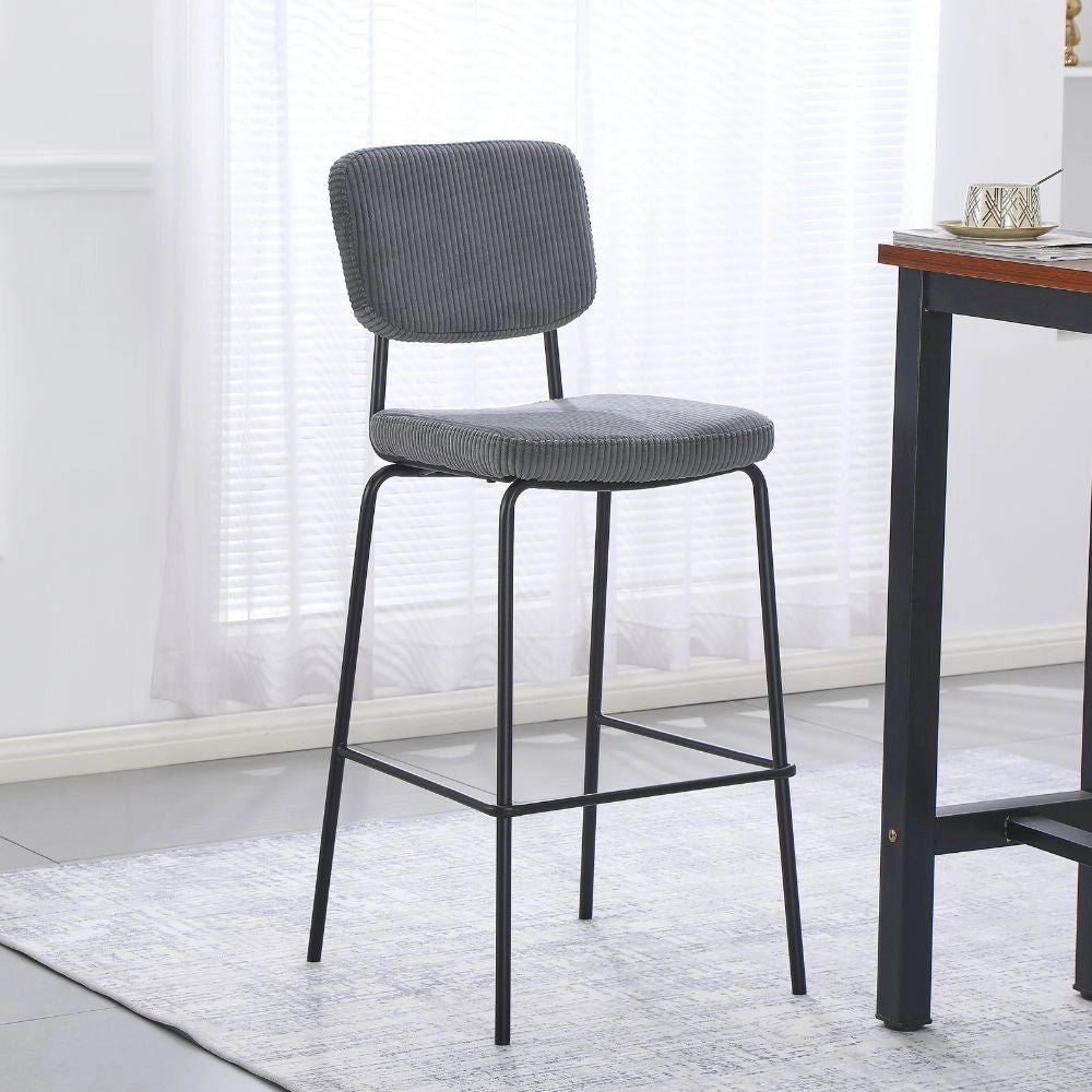 Sgabello imbottito Juno grigio scuro 43x52,5x111H – Il comfort in stile industriale