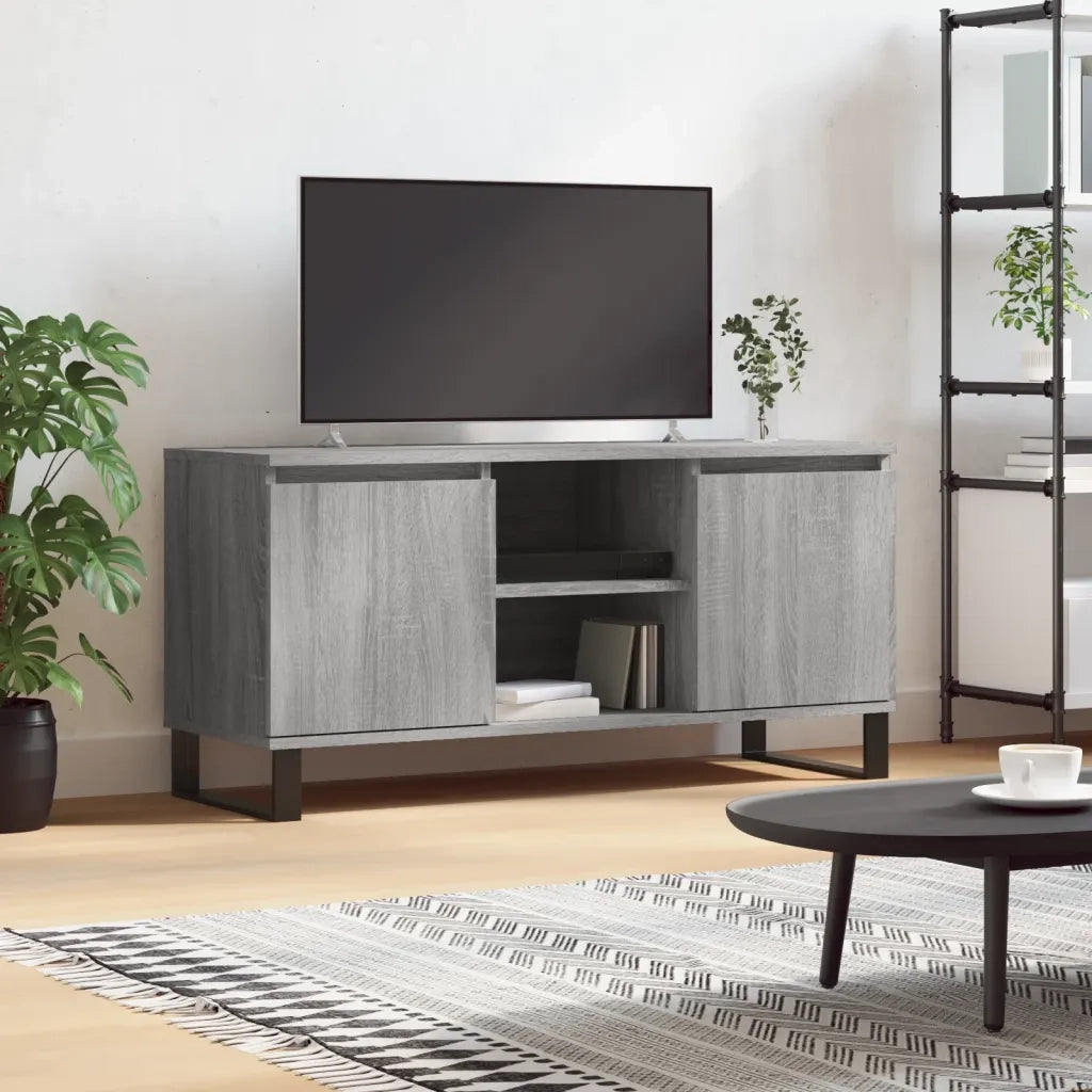 Mobile Porta TV-Mobile per TV-Credenza TV Grigio Sonoma 104x35x50 cm in Legno Multistrato 929642