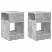 Tavolino 2 pz | Tavolo laterale Grigio cemento 30,5 x 30 x 45 cm