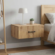 Mobiletto da notte a muro con cassetto 2 pcs Rovere Artigianale 898974
