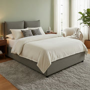 Formby, Letto Matrimoniale Sfoderabile Made in Italy, Grigio Cenere