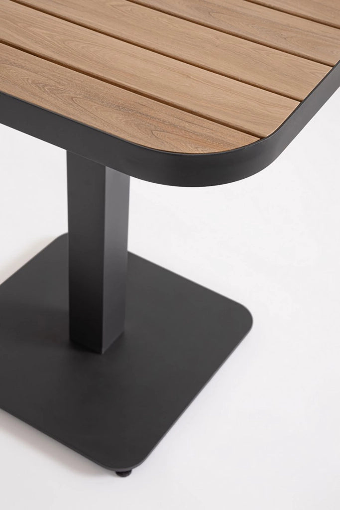 Tavolo da Esterno 75x75x75h cm in Alluminio e Acciaio E-Coating Zelmar Antracite