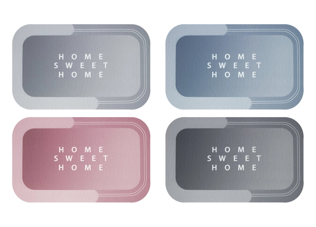 Tappeto Bagno Doccia Antiscivolo Assorbente Home Sweet Home - Home Sweet Home - Rosa