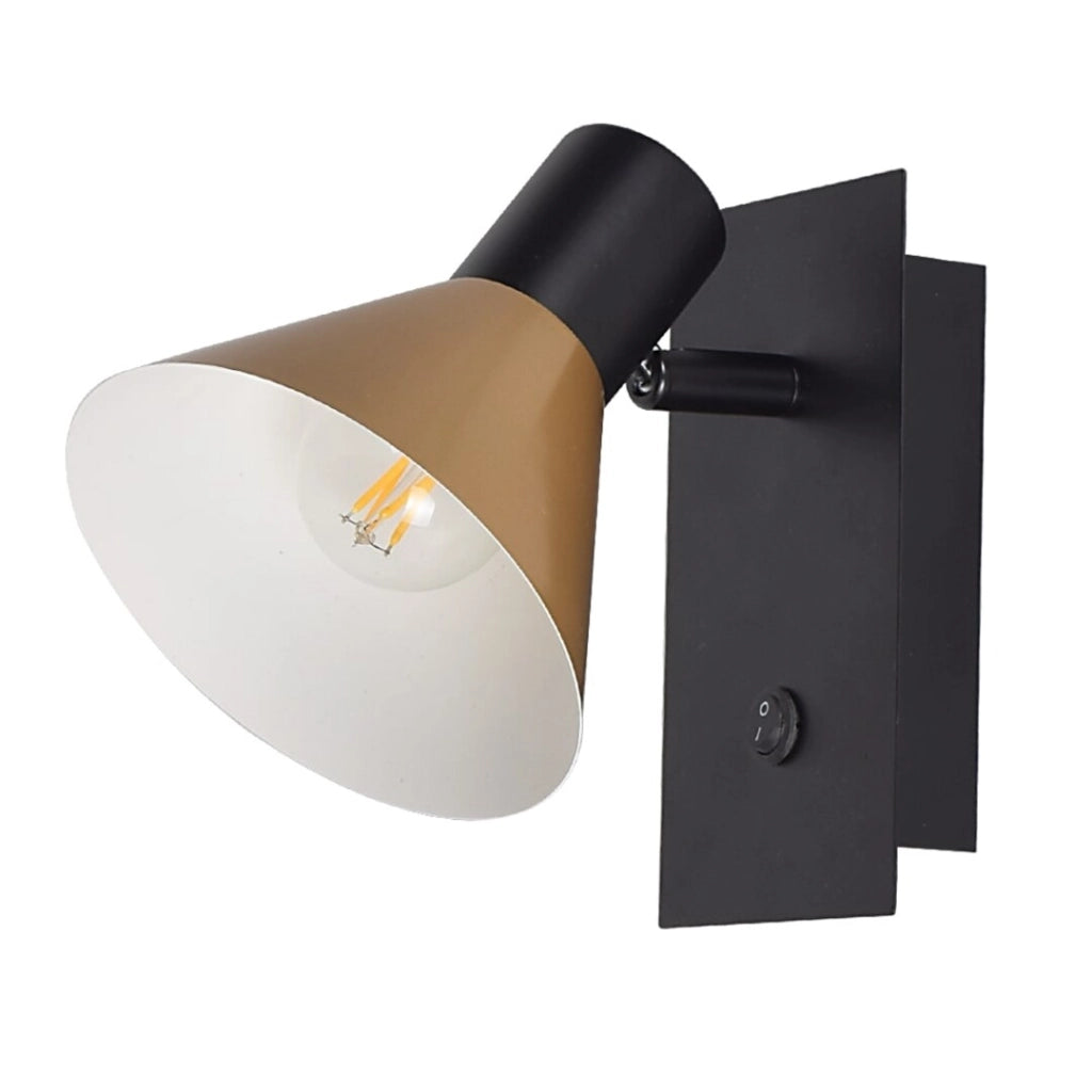 Applique con interruttore E14 nero/oro Alvaro Rabalux