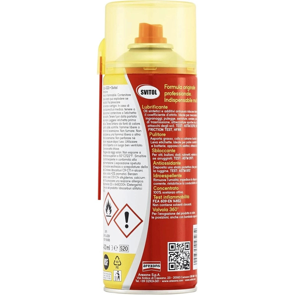 Svitol 400ml lubrificante multiuso spray scioglie ruggine grasso impurità
