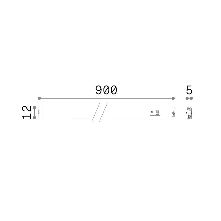 Sistema Lineare Deva 1 Luce Led Nero 16W 24V Ip20