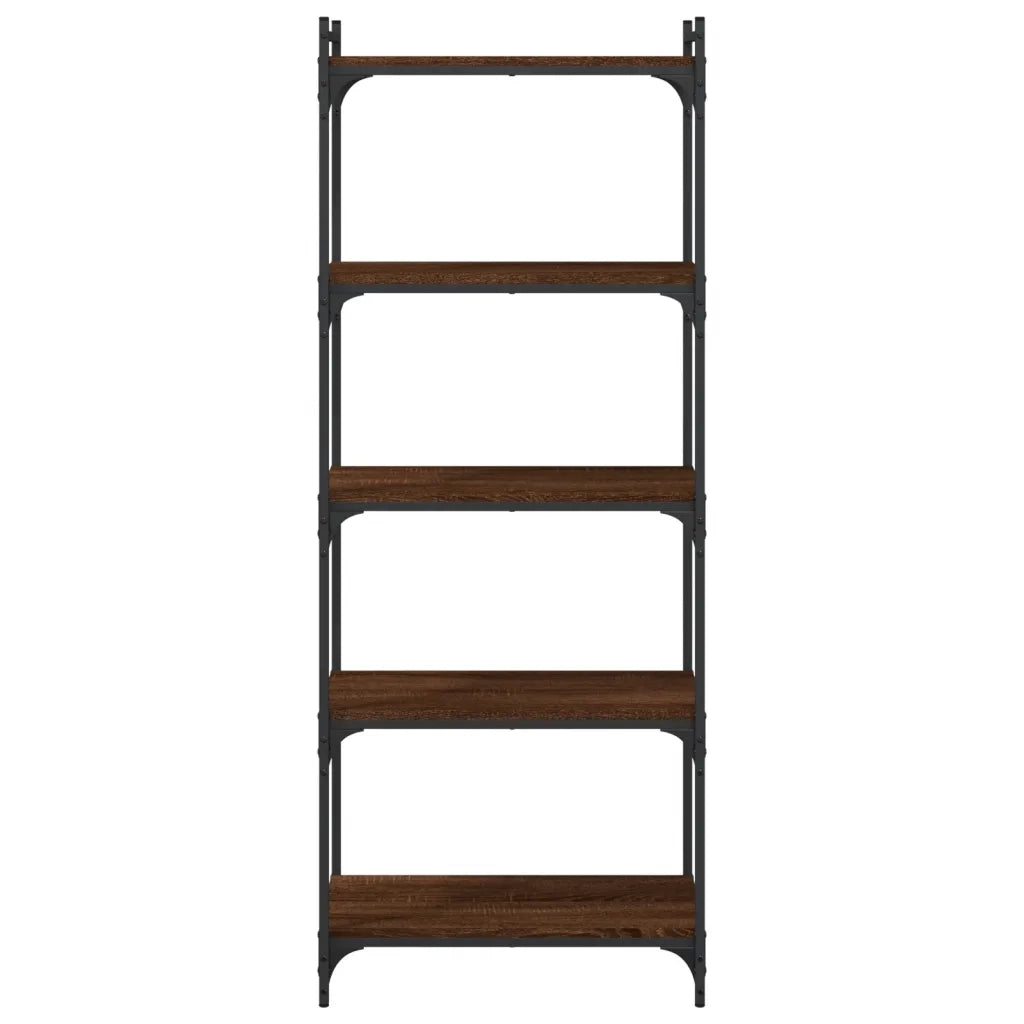 Libreria 5 Ripiani Rovere Marrone 60x30x154cm Legno Multistrato 837661
