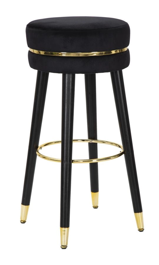 SGABELLO BAR PARIS NERO/GOLD CM � 35X74