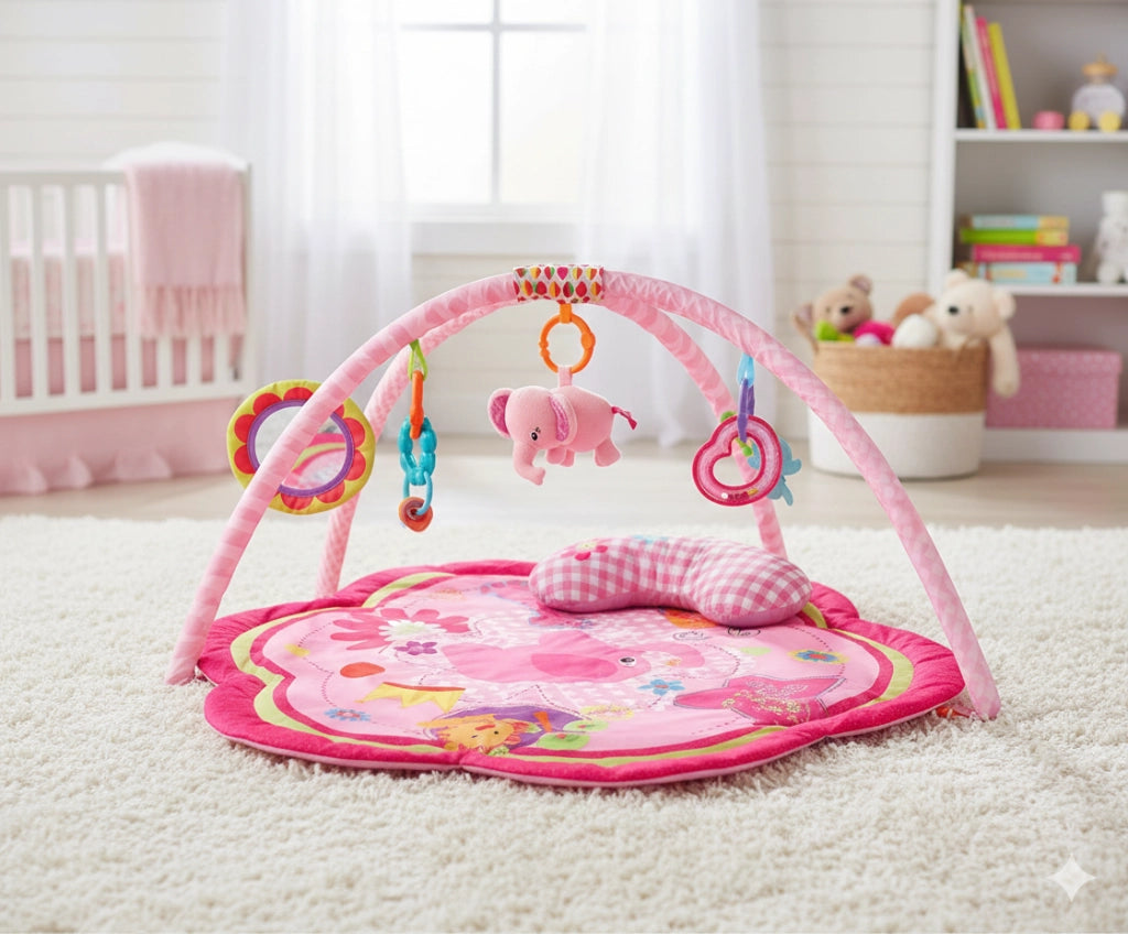 Palestrina con giochi per Bambini 50x80x80 cm in Poliestere Baby Circus Rosa