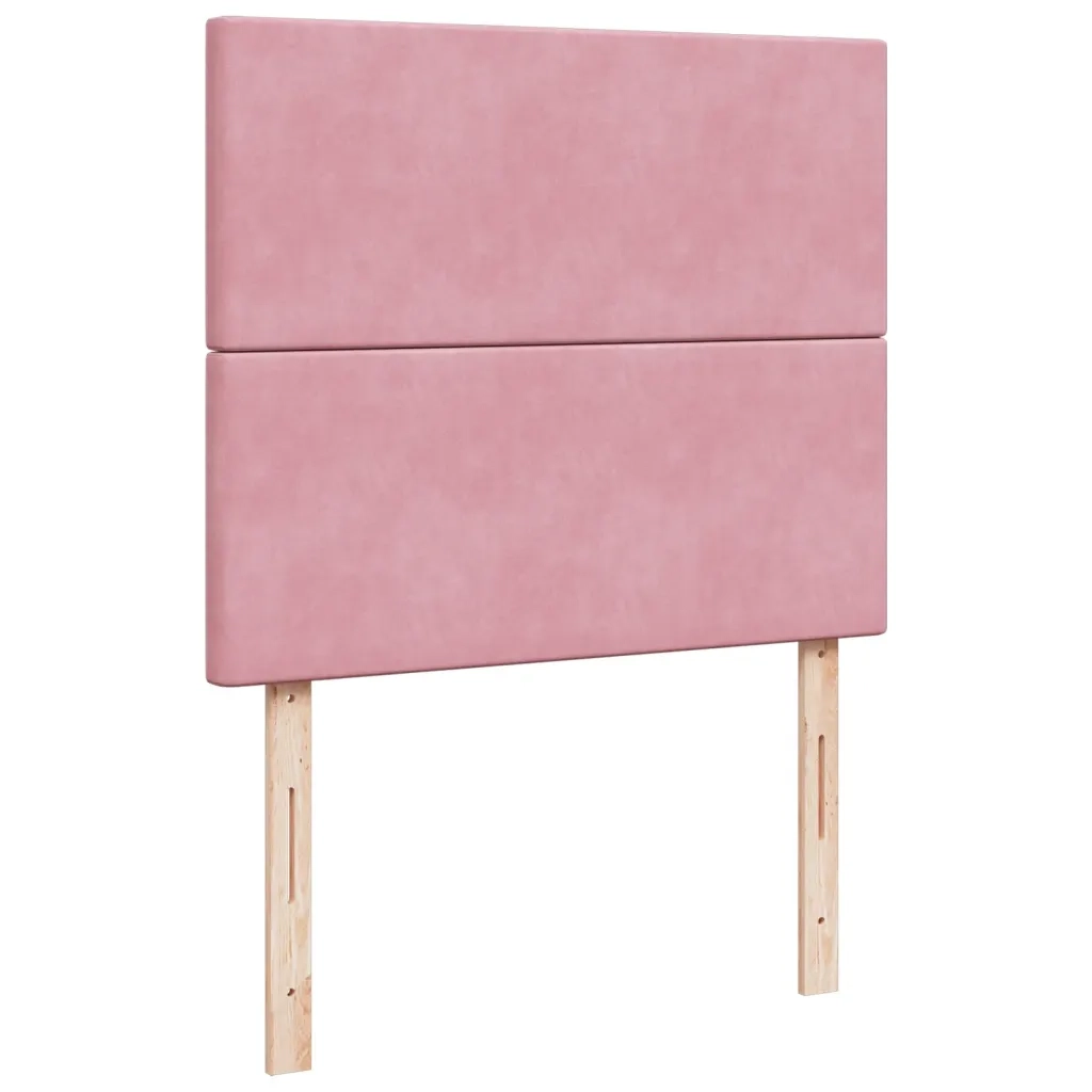 Giroletto a Molle con Materasso Rosa 120x190 cm in Velluto