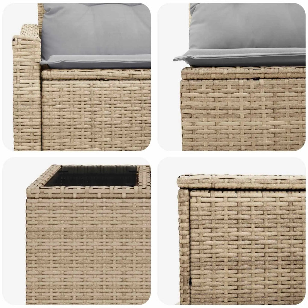 Set di divani 6 pz Beige e Grigio Chiaro 3447307