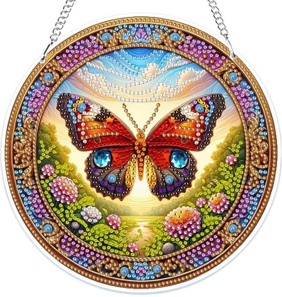 Kit di pittura con diamanti a forma di farfalla 5D - set di ornamenti - adatto per bambini e adulti - opera d'arte DIY - inclusi diamanti extra - pittura con diamanti