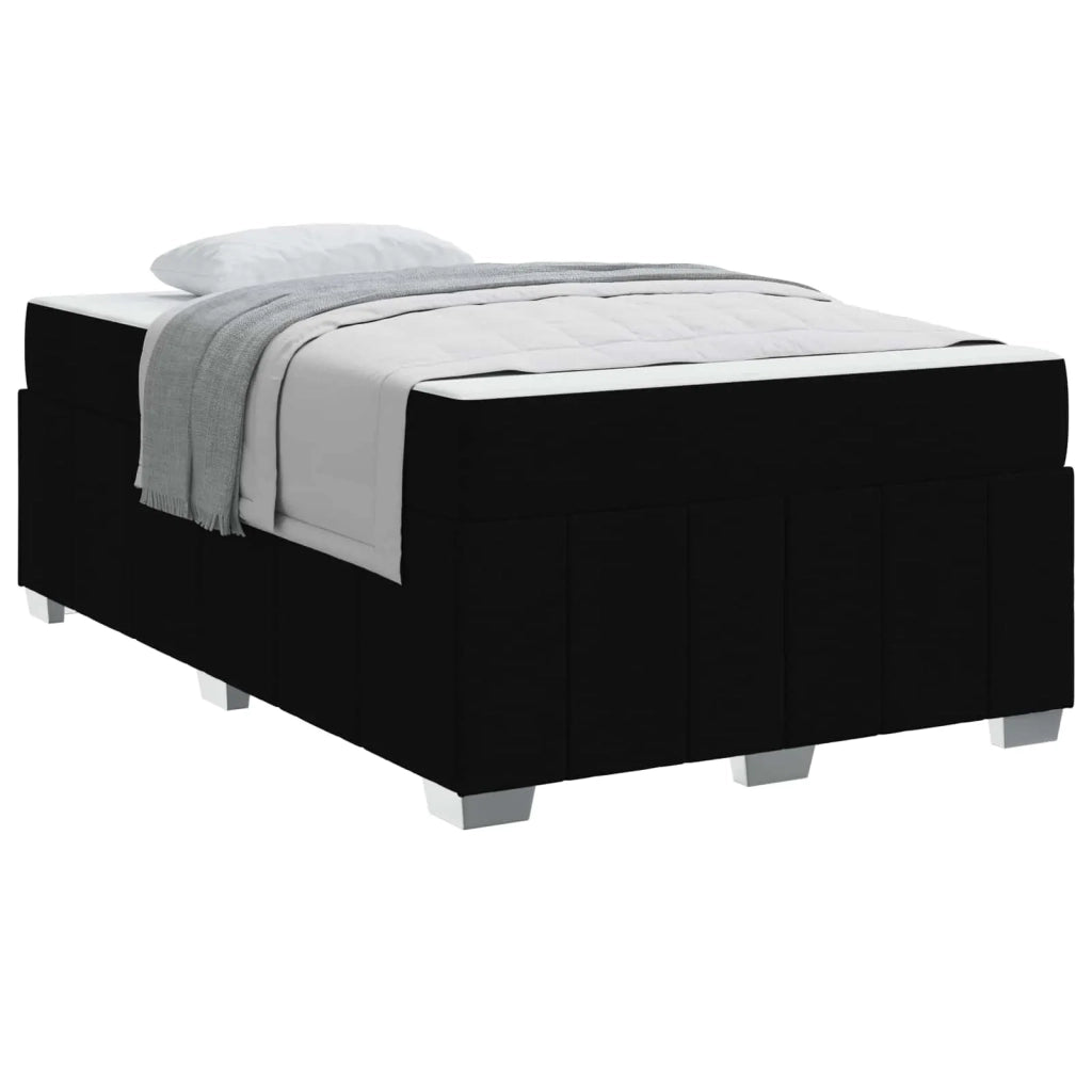 Struttura del letto con materasso Nero 120 x 200 cm Tessuto