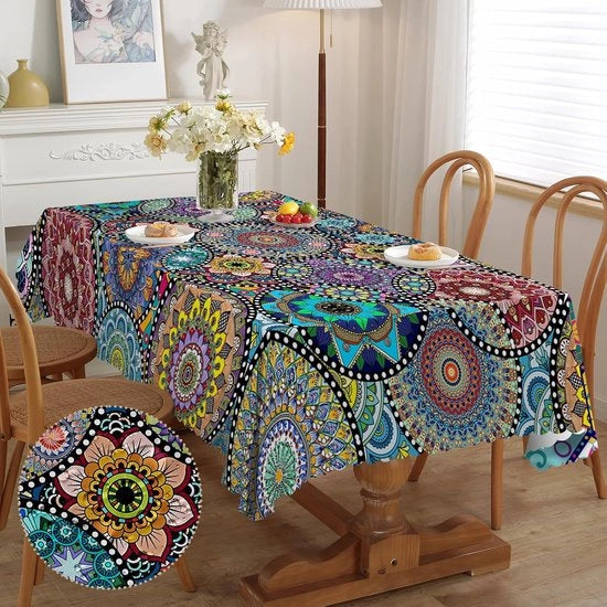 Tappeto per tavolo stile boho - resistente alle intemperie - rettangolare - poliestere