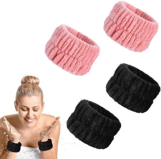 Bende per il viso assorbenti - 2 paia di bende di cotone morbido - Bende per il viso - Cura della pelle - Leggero - Materiale ultra-assorbente - Bende per il viso