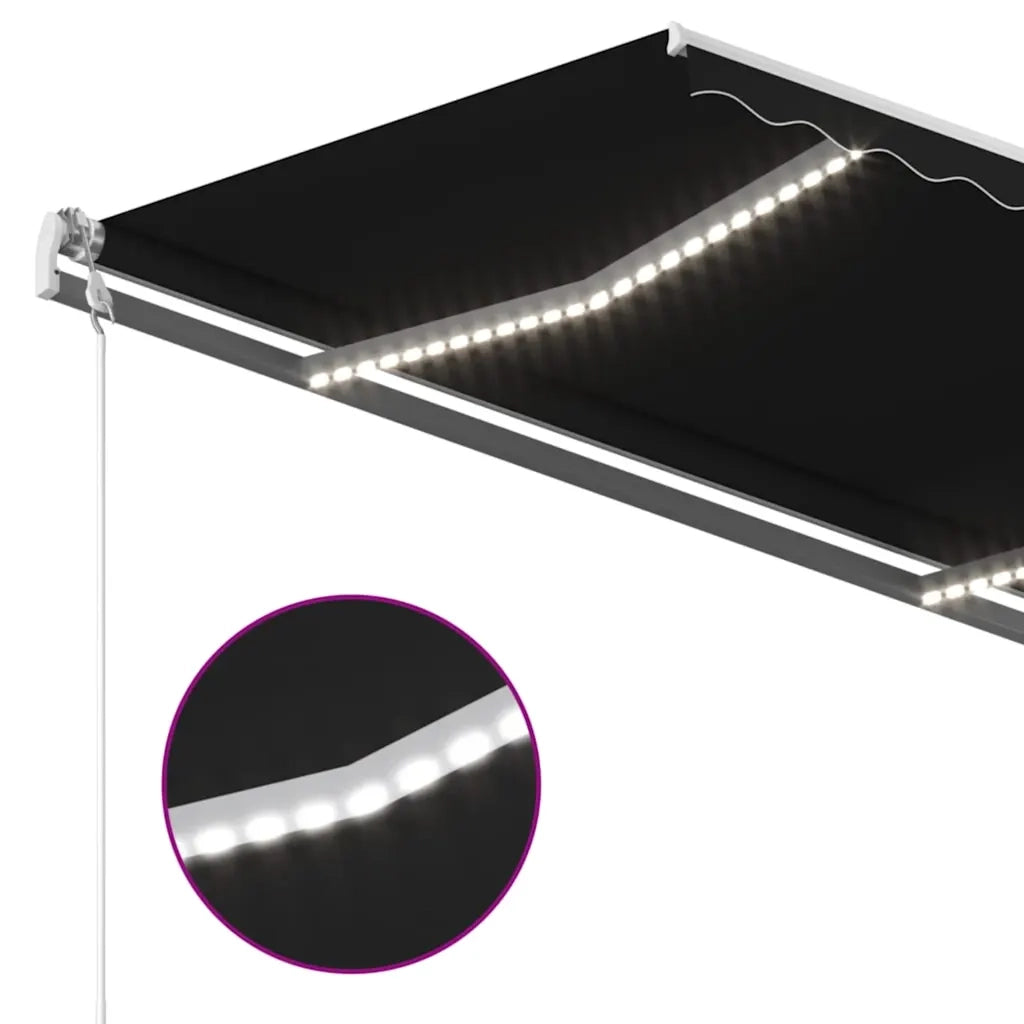 Tenda Automatica con Sensore Vento e LED 450x300 cm Antracite 3068934