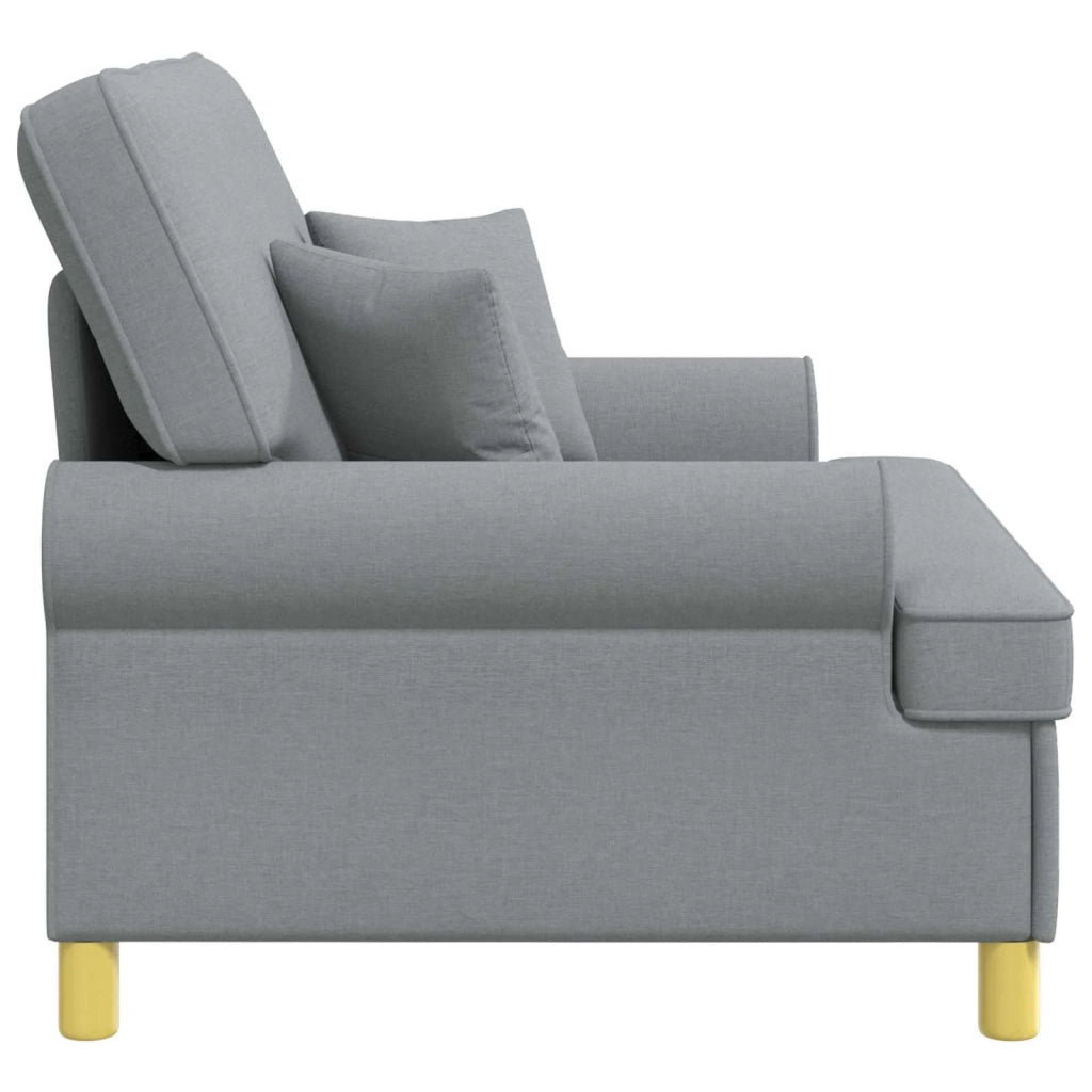 Poltrona con cuscini Grigio Chiaro Tessuto 42043504