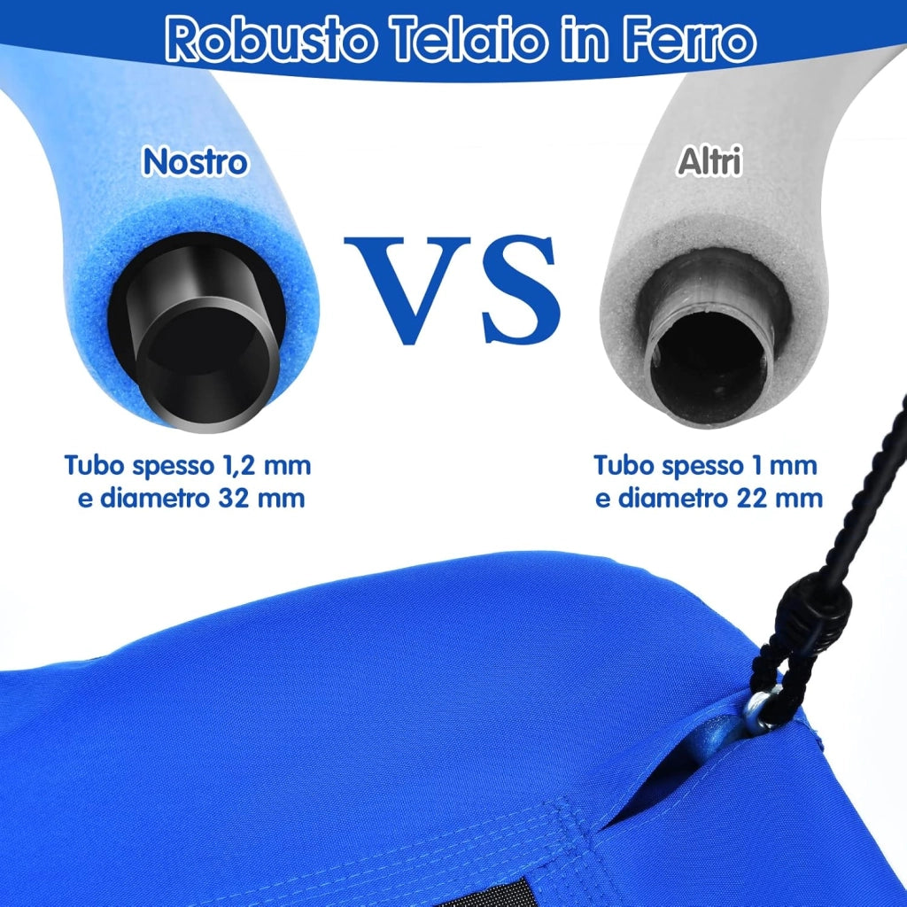 Altalena a Nido per Bambini Giardino, Con Telaio in Metallo, Regolabile in Altezza, Sedia Sospesa per Adulti Bambini, per Cortile Parco Giardino, Portata 150 kg (Blu)