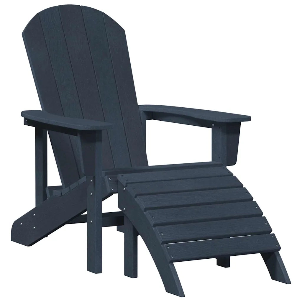 Sedia da Giardino | Sedia Adirondack Blu navy 82 x 74 x 92 cm HDPE
