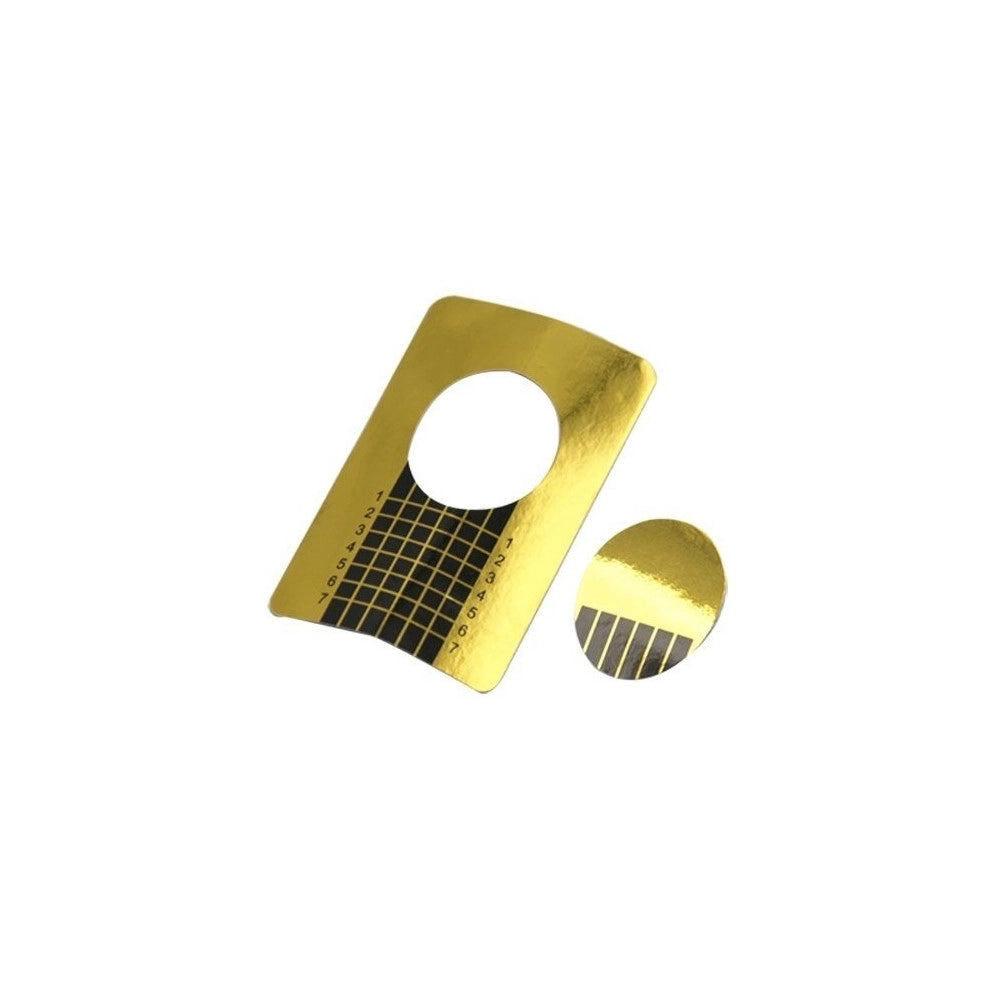 Trade Shop - 5 Rotoli 2500 Cartine Oro Nail Art Allungamento Ricostruzione Unghie Tips Sagome -