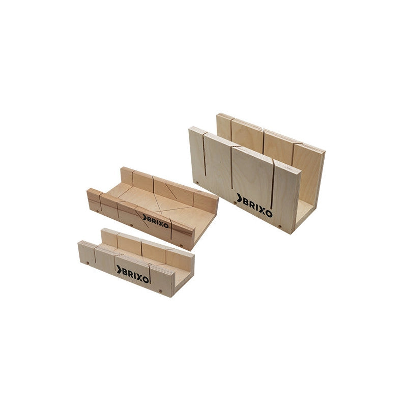 Cassetta tagliacornici 300×100×67 mm in legno per falegnameria – Brixo