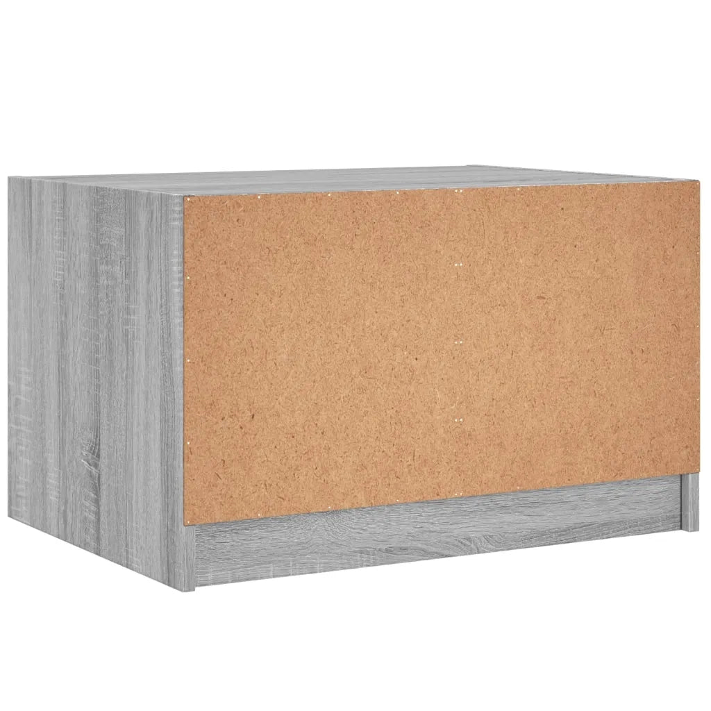 Tavolino da salotto | Tavolino da caff¨¨ | Tavolino da Soggiorno con Ante in Vetro Grigio Sonoma 68x50x42 cm
