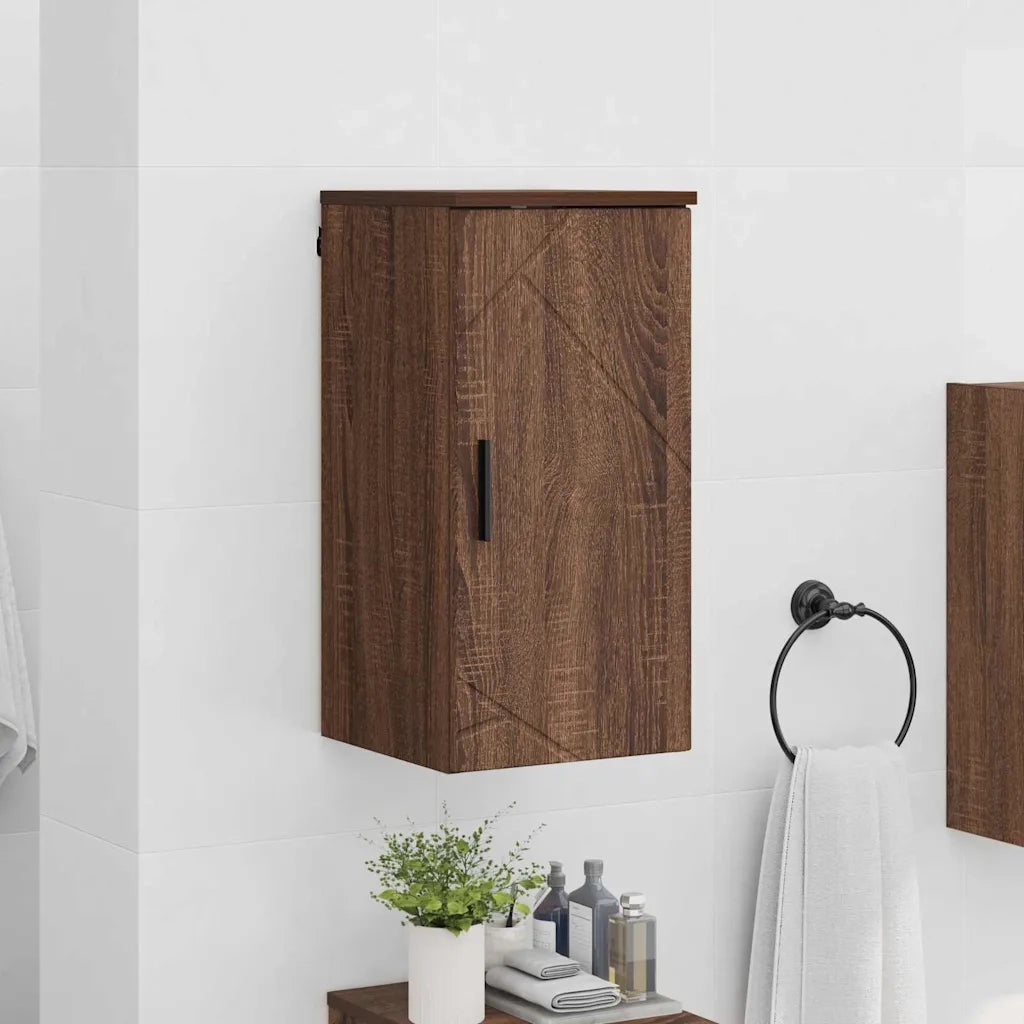 Mobile da Bagno con porta Rovere Marrone 30 x 31,5 x 61 cm