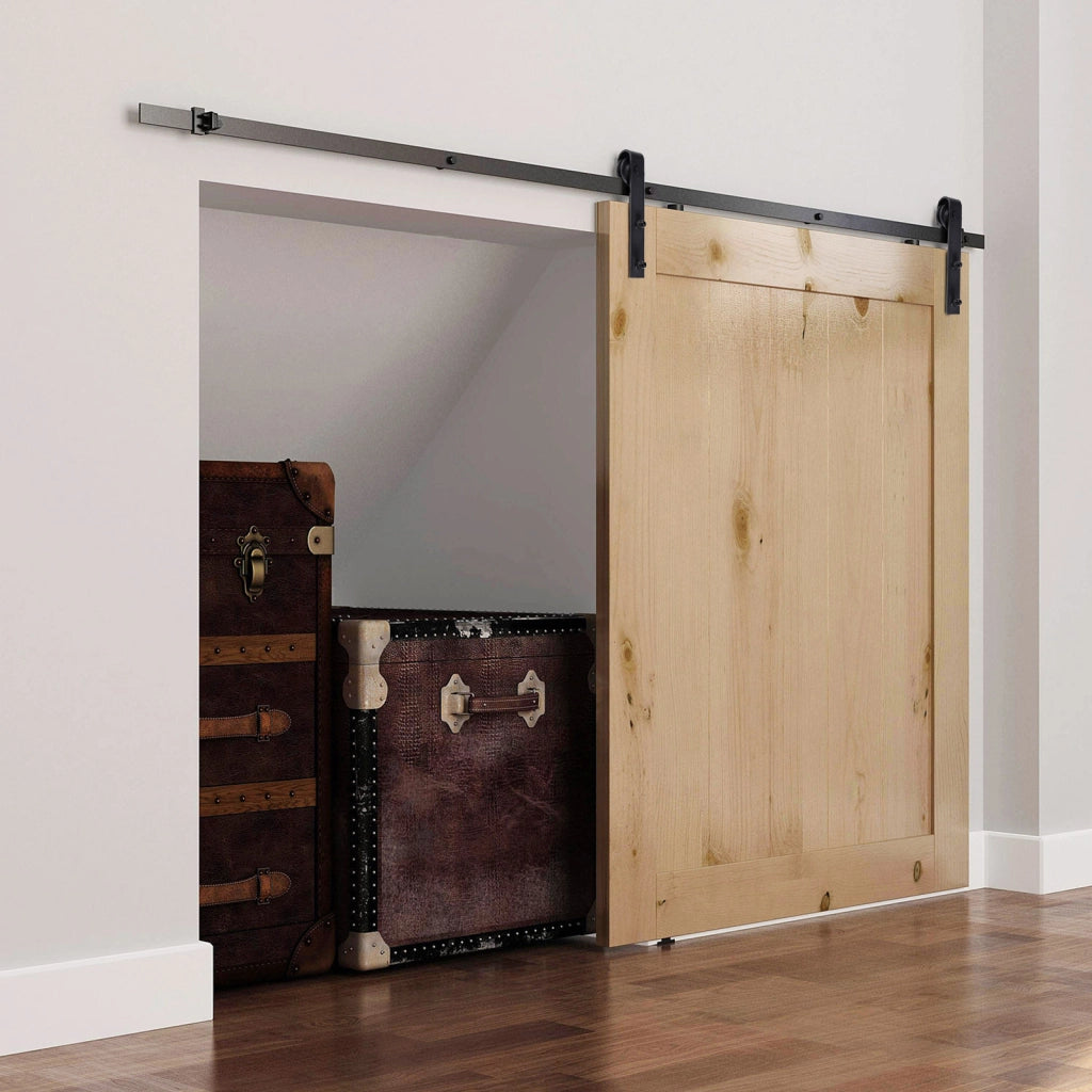 Kit Rieles Puerta Corredera 200 cm ¨C zephmum ¨C Acciaio Carbonio per 1 Anteria 100 cm Larghezza Massa 90 kg