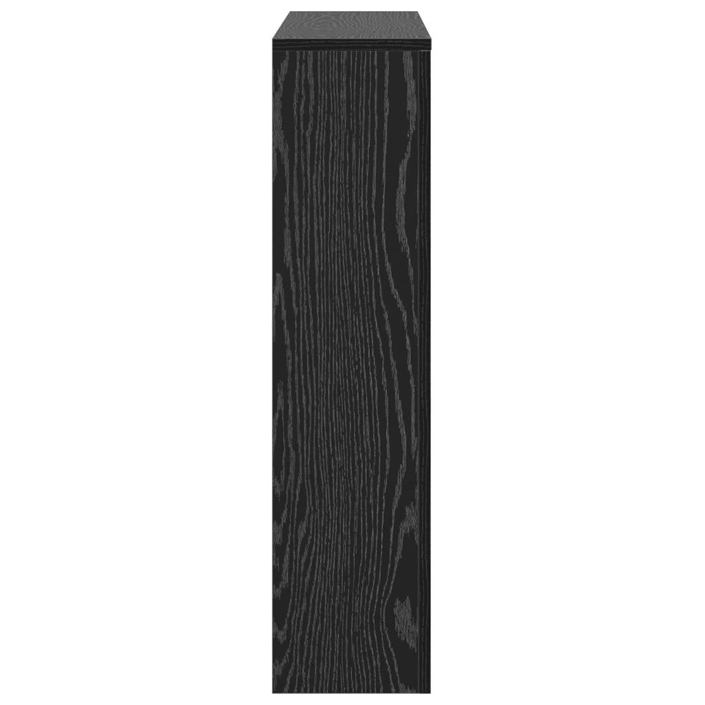 Copertura Radiatore Rovere Nero 104x20x82 cm Legno Ingegnerizzato