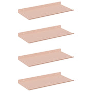 4 pz Mensola | Ripiano | Scaffale sospesa Rosa 40 x 18 x 2,5 cm Acciaio