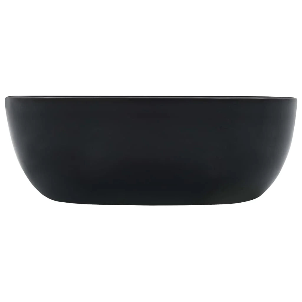 Lavabo da appoggio per l'interno del bagno bagno di servizio cabina WC 42,5 x 42,5 cm ceramica nera 02_0002627