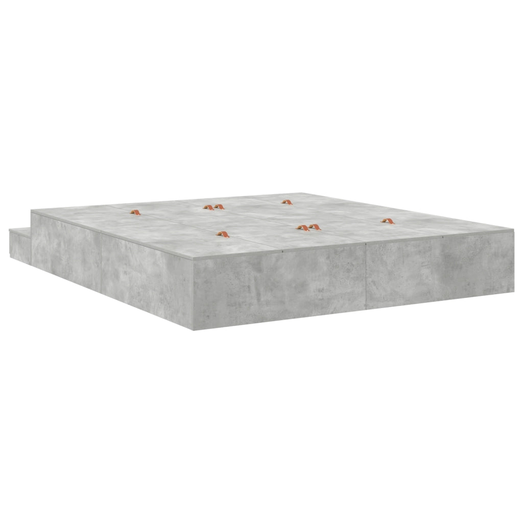 Struttura Letto Grigio Calcestruzzo 180x200 cm