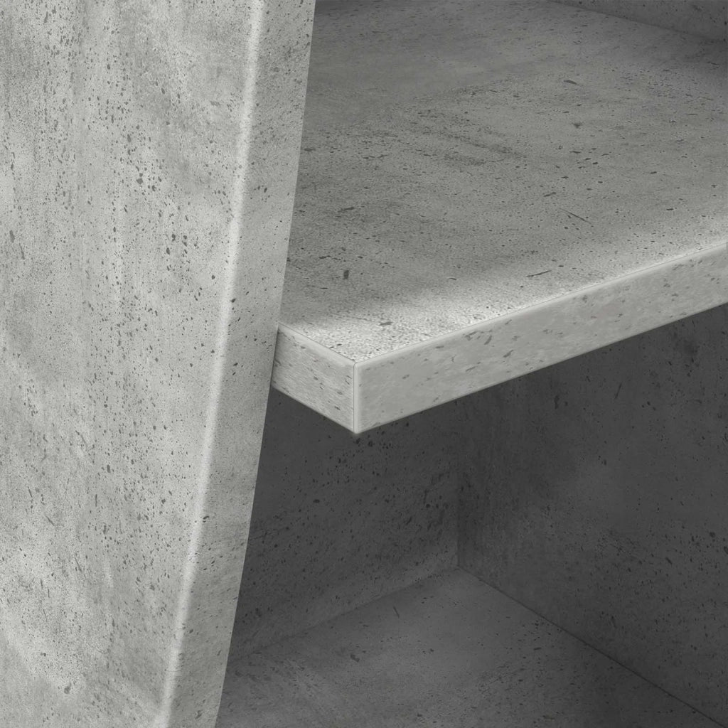 Mobile angolare 32x32x102cm Legno ingegnerizzato Grigio cemento 889858