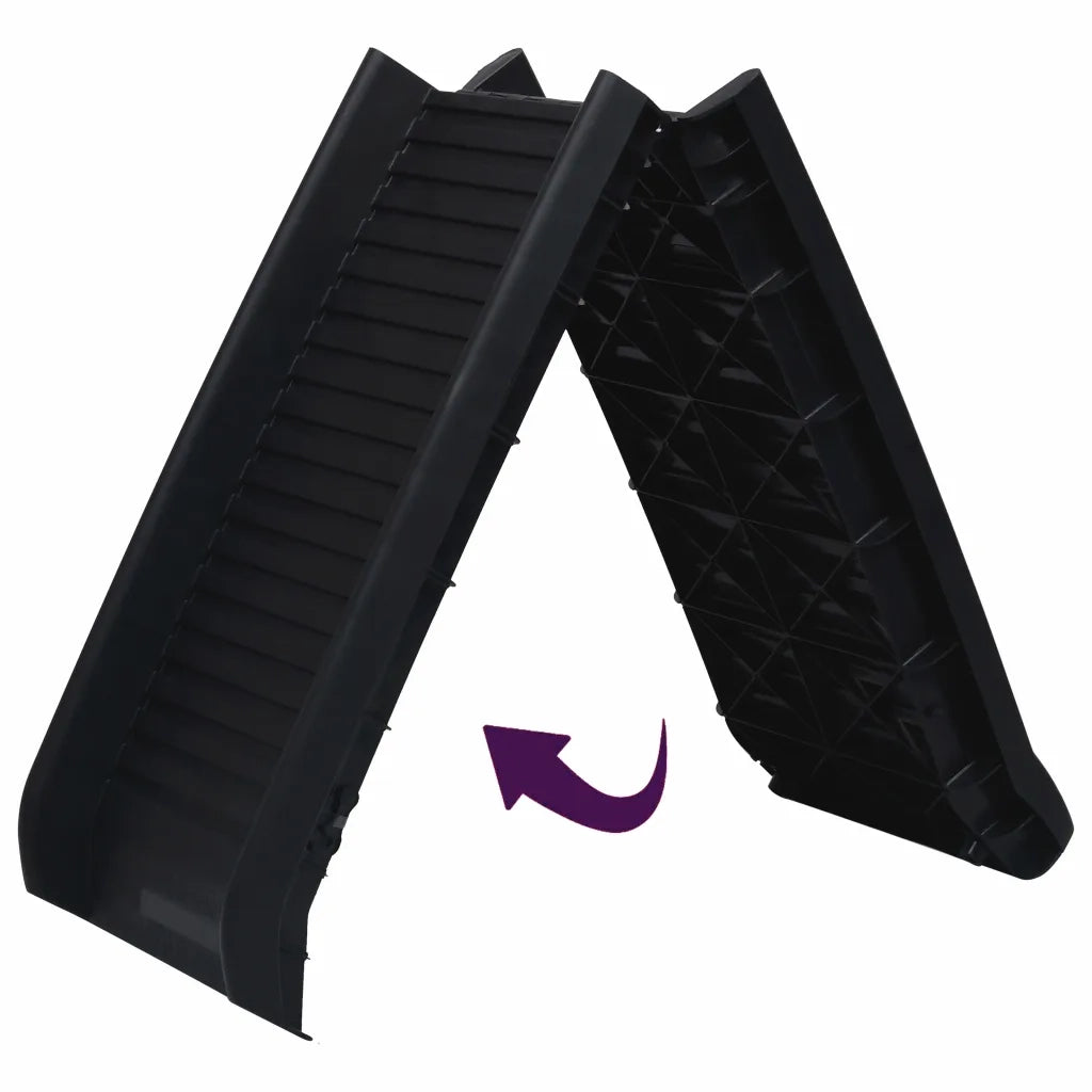 Rampa per Cani Pieghevole Nera 155,5x40x15,5 cm CFW1490551