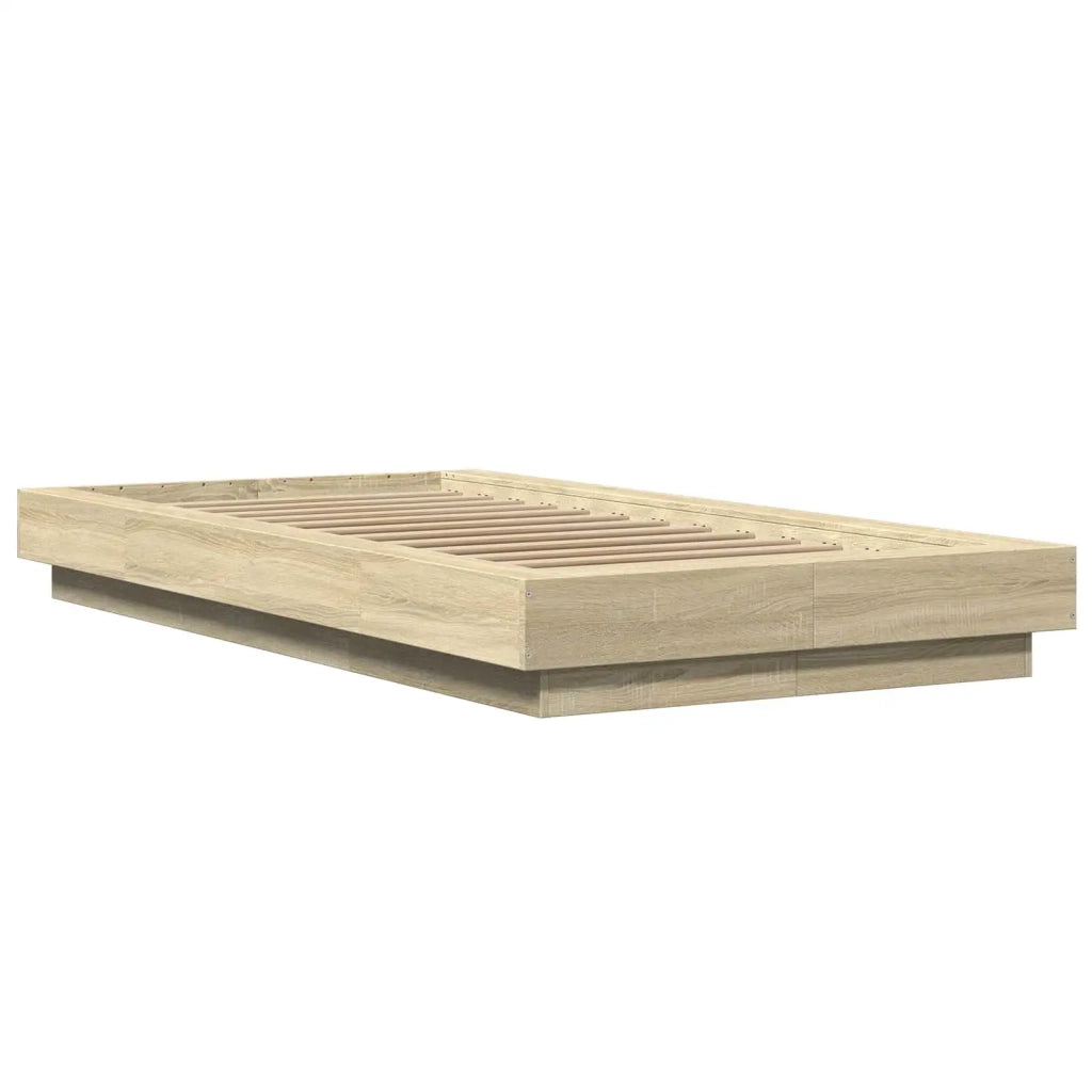 Letto con LED Rovere Sonoma 80 x 200 cm Legno ingegnerizzato 3429582
