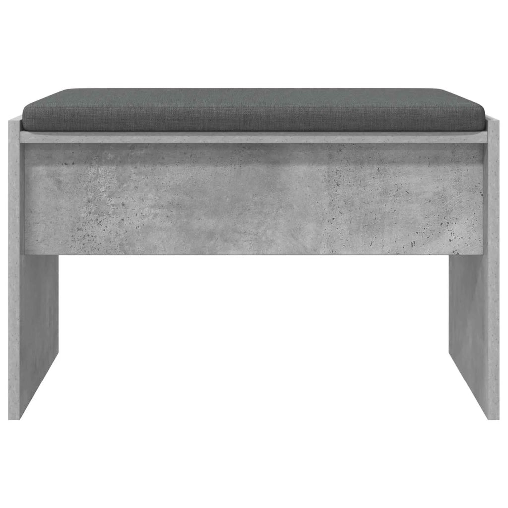 Panca per ingresso con cuscino Grigio cemento 63 x 38 x 40 cm