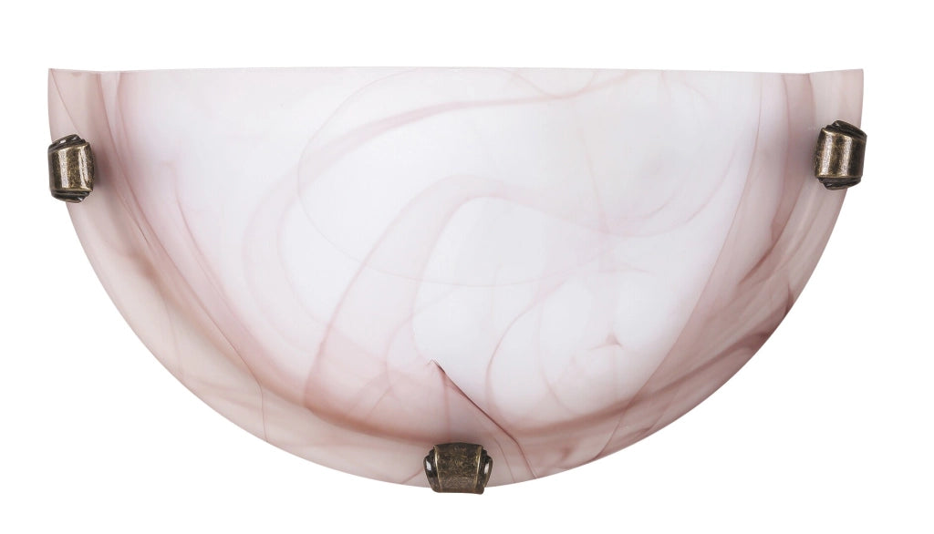 Applique bagno Rabalux Alabastro E27 vetro tabacco 30cm