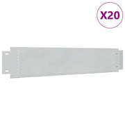 Pannelli Recinzione per Prato 20 pz Acciaio Zincato 100x20 cm CFW3833034
