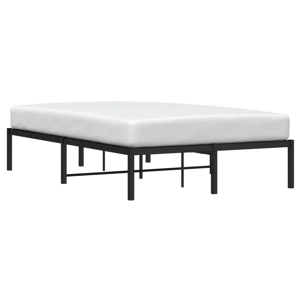 Letto matrimoniale | Letto per adulti | Giroletto in Metallo Nero 120x200 cm