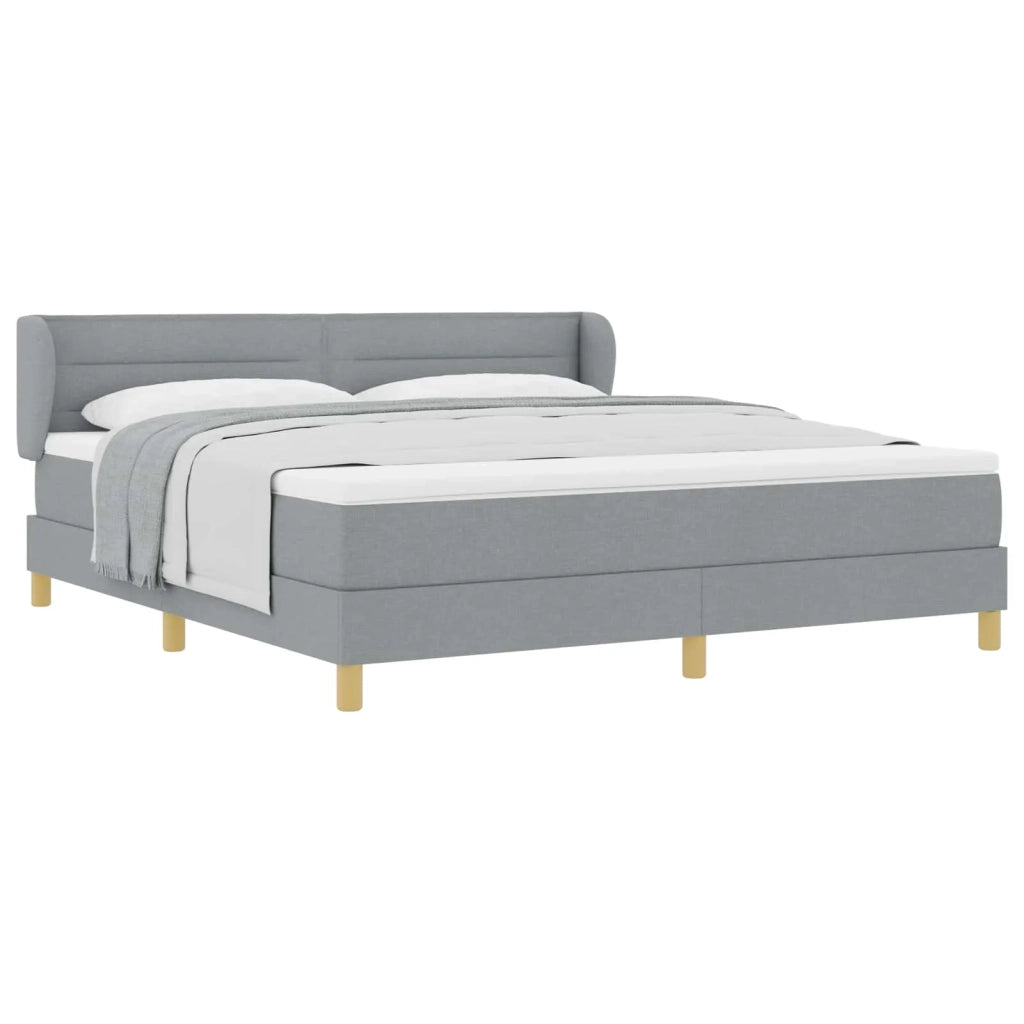 Letto a molle con materasso Grigio chiaro 180 x 200 cm Tessuto 3340164