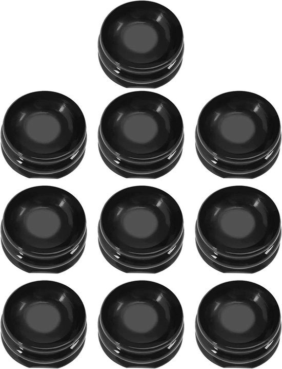 Display Stand Basi Premium per Sferette di Cristallo - 10 Stuks - Zwart Plastica - 27x115 cm