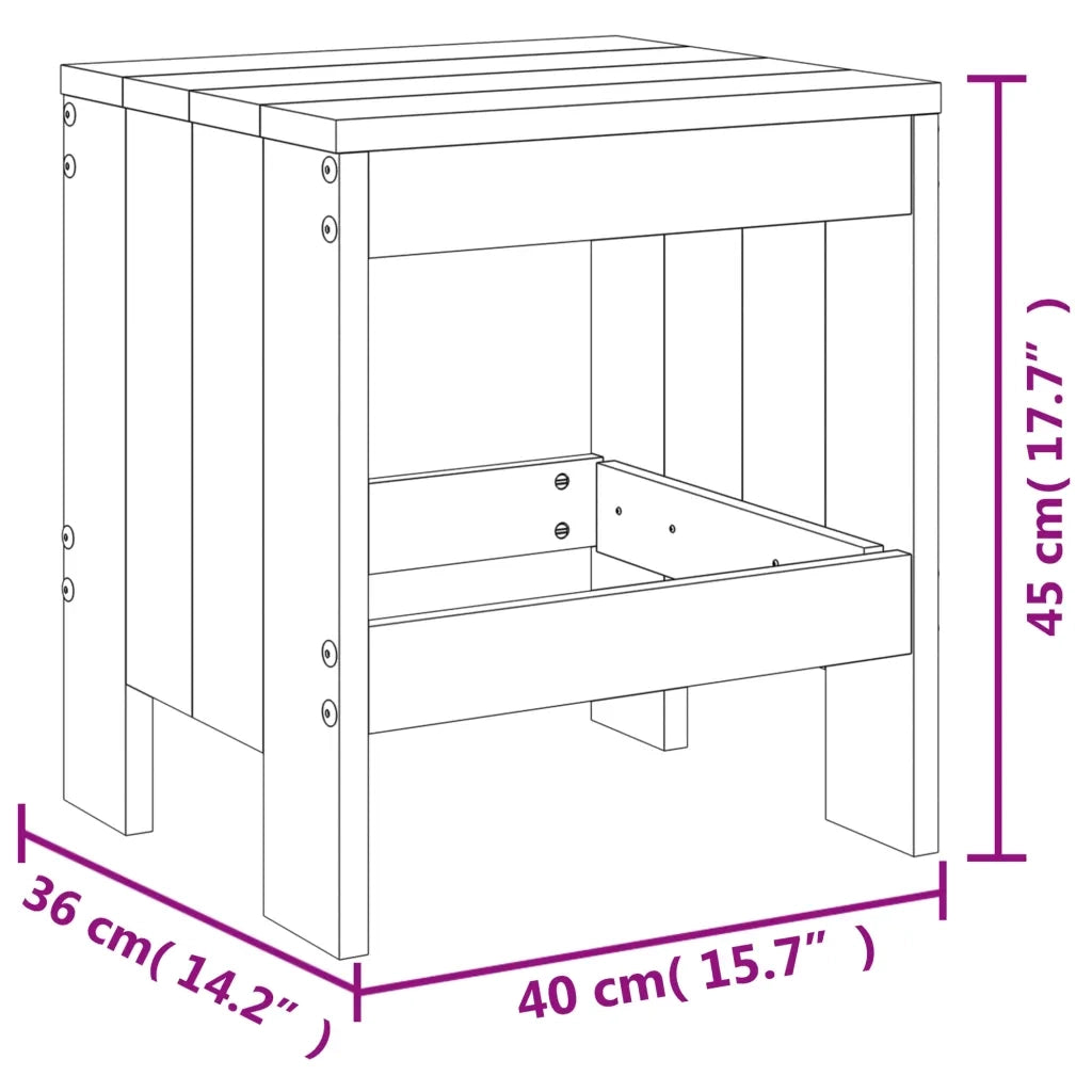 Set da Pranzo per Giardino 13pz Bianco Legno Massello di Pino 3157722
